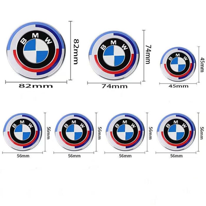 Emblème de badge de voiture BMW 82 mm 74 mm